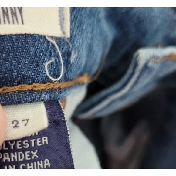 Madewell High Riser skinny destroyed raw hem jeans Size 27 - Picture 9 of 10